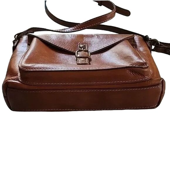 Patricia Nash Leather Shoulder Bag Gorgeous cognac colored leather with an adjus - Picture 10 of 11